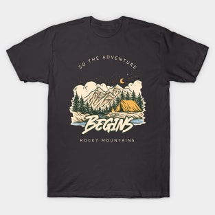 So the Adventure Begins Rocky Mountains T-Shirt